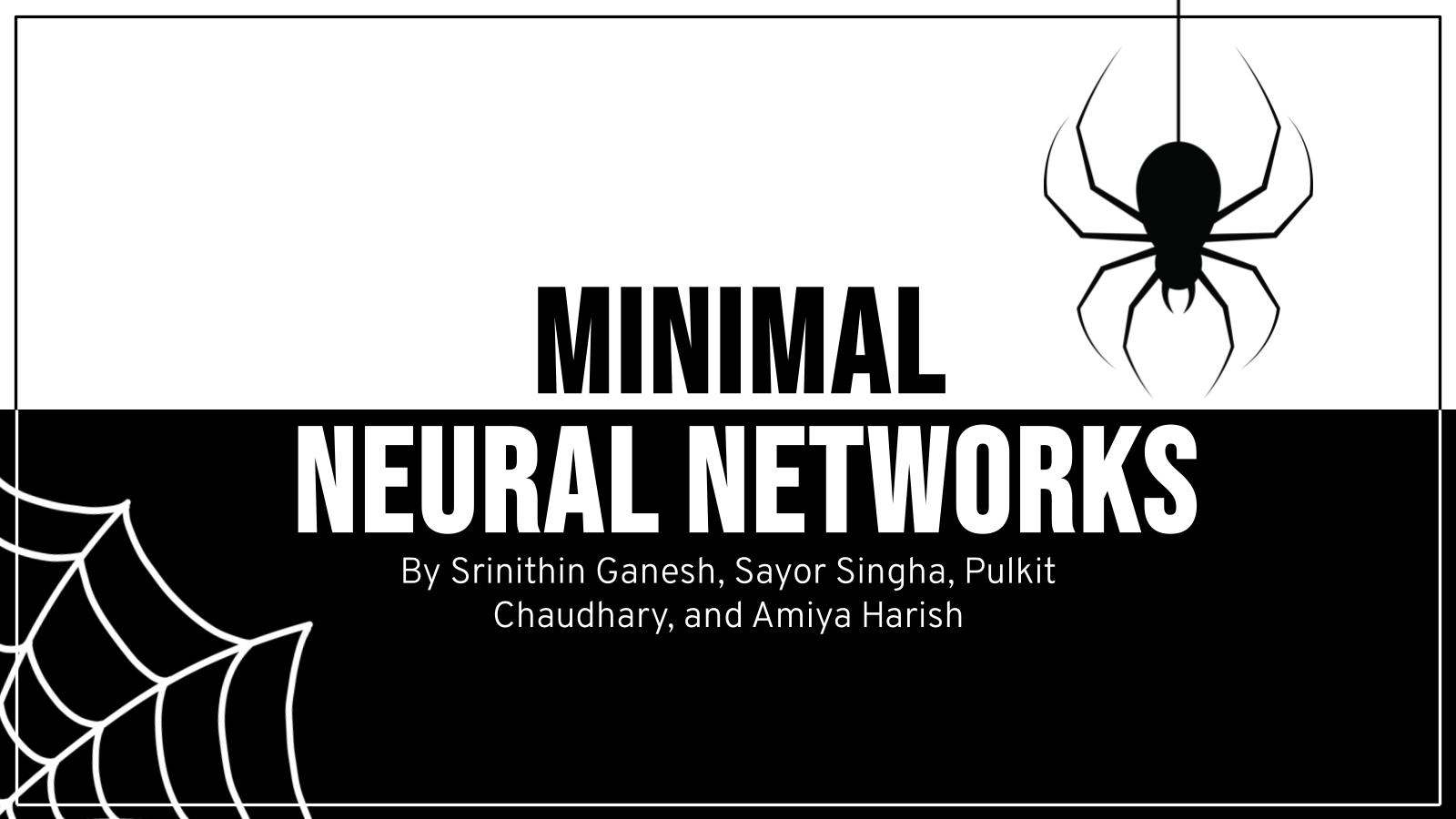 Presentation for Minimal Neural Networks for Spatial Problems