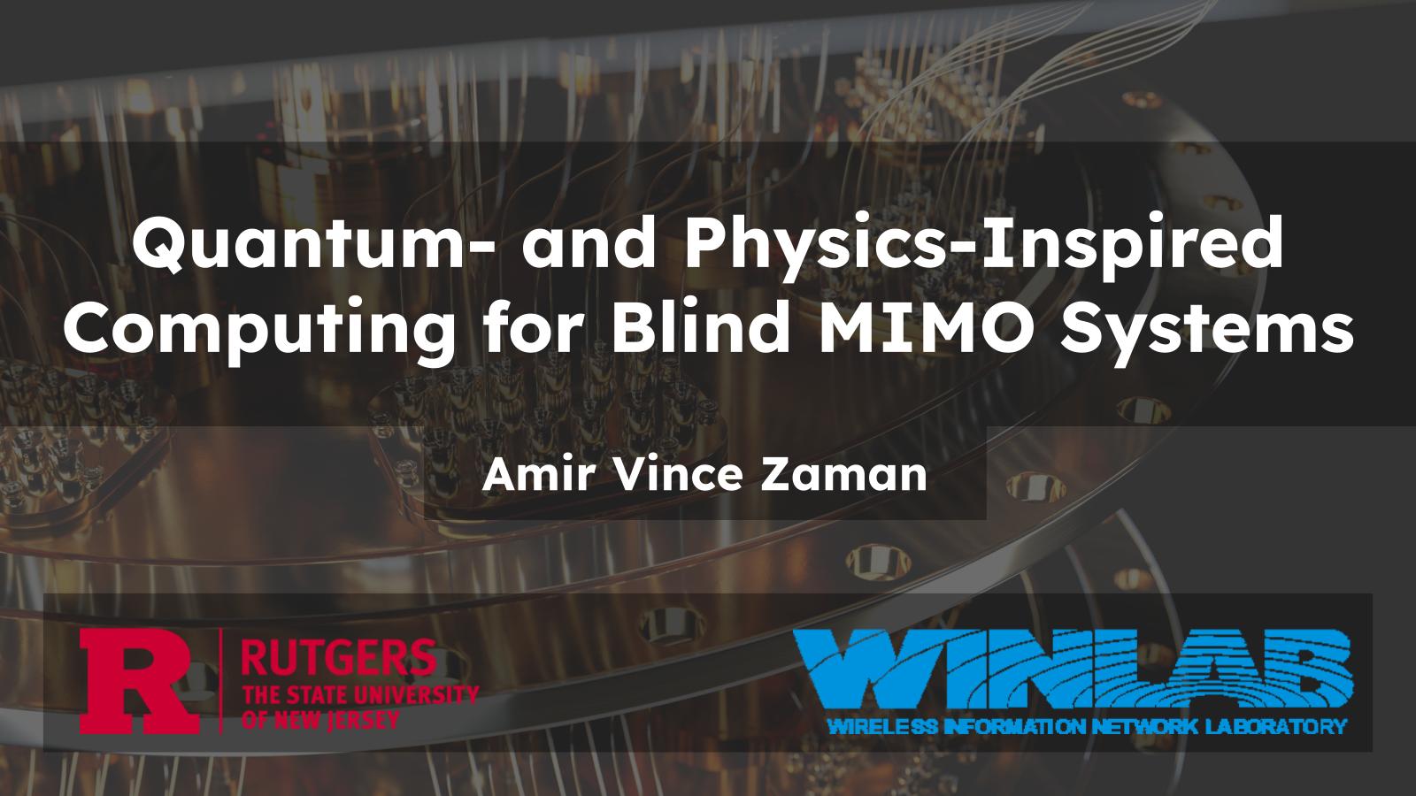 Presentation for Quantum-Inspired Computing for Blind MIMO