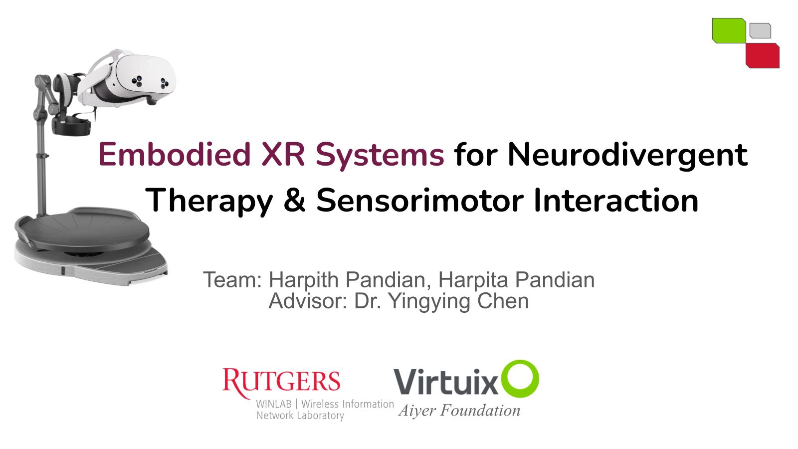 Presentation for Embodied XR Systems for Sensorimotor Interaction