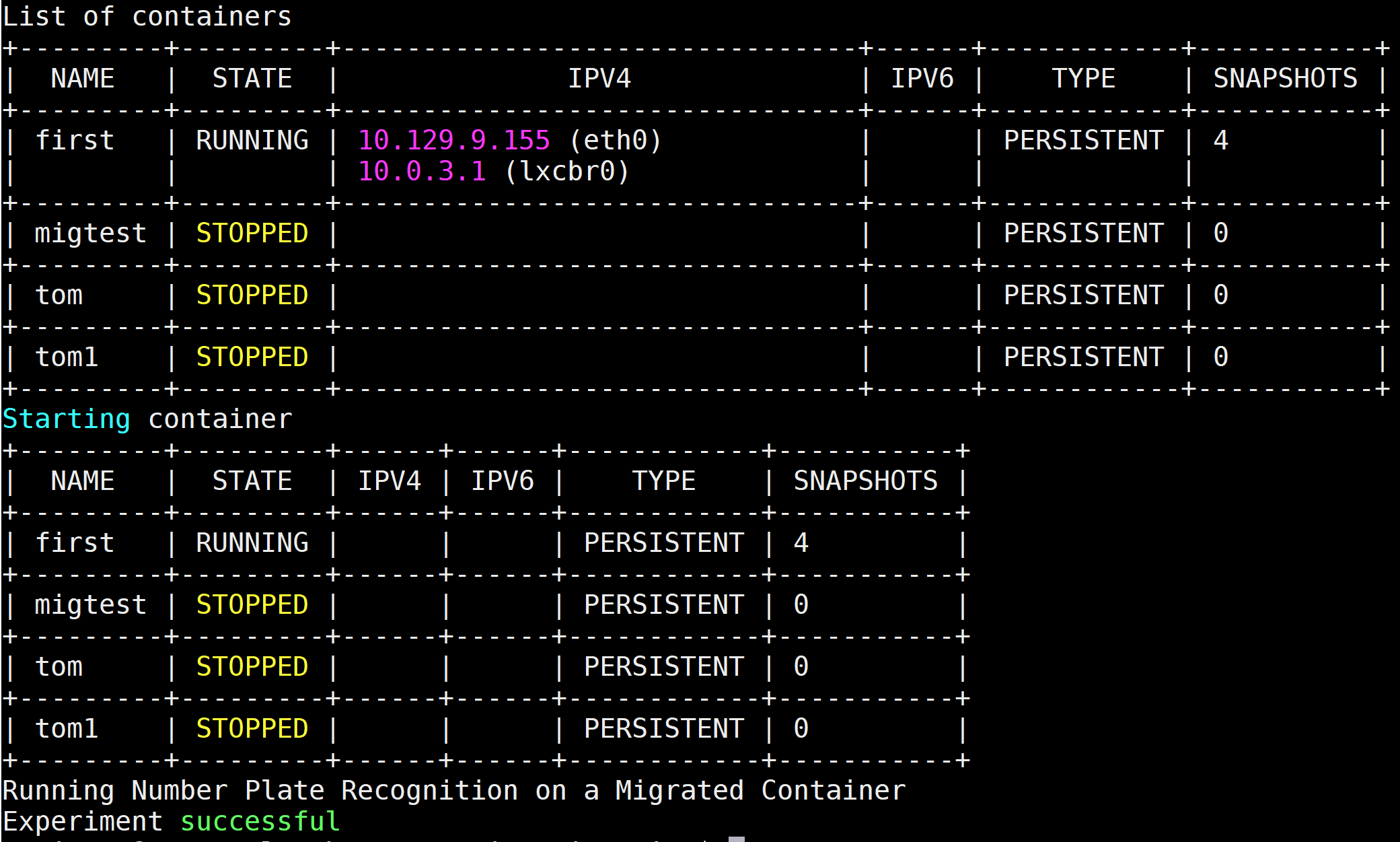 cosmos tutorials edgecomputing servicemigration output