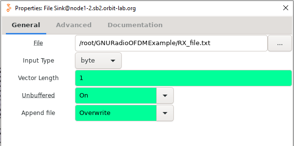 cosmos tutorials wireless gnuradioofdm filesink