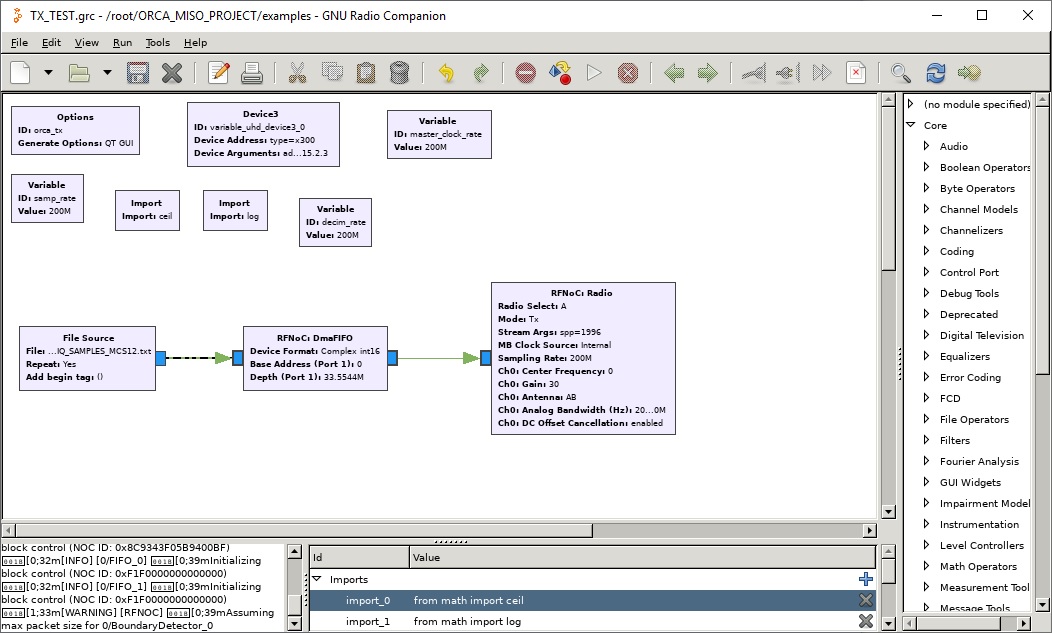 cosmos tutorials wireless mmwave80211adorca tx test grc