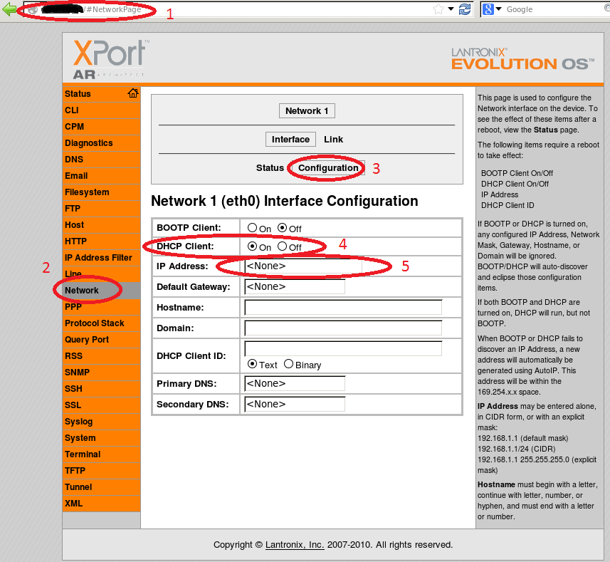Manually Entering an IP
